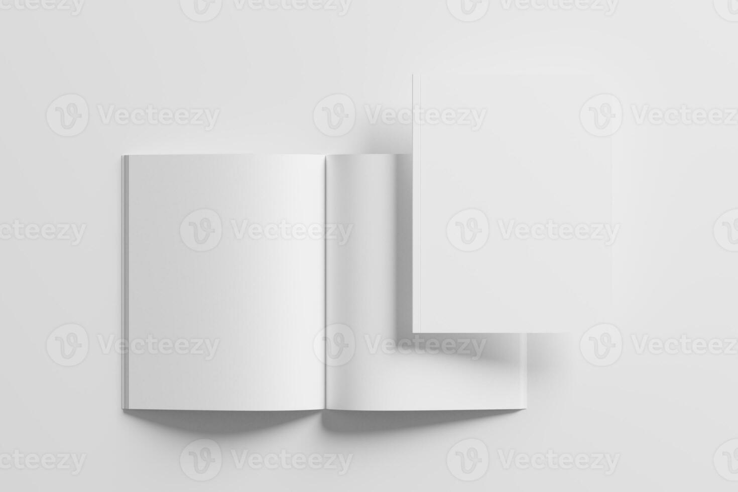 nous lettre Taille magazine brochure 3d le rendu blanc Vide maquette photo