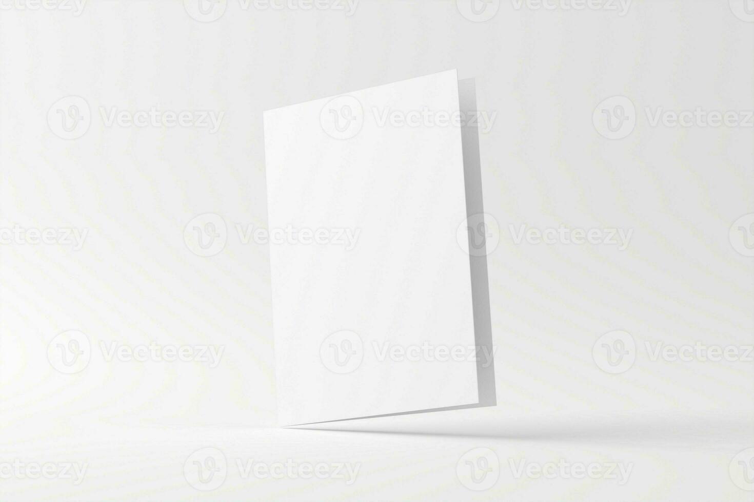 a4 a5 plié invitation carte avec enveloppe 3d le rendu blanc Vide maquette photo