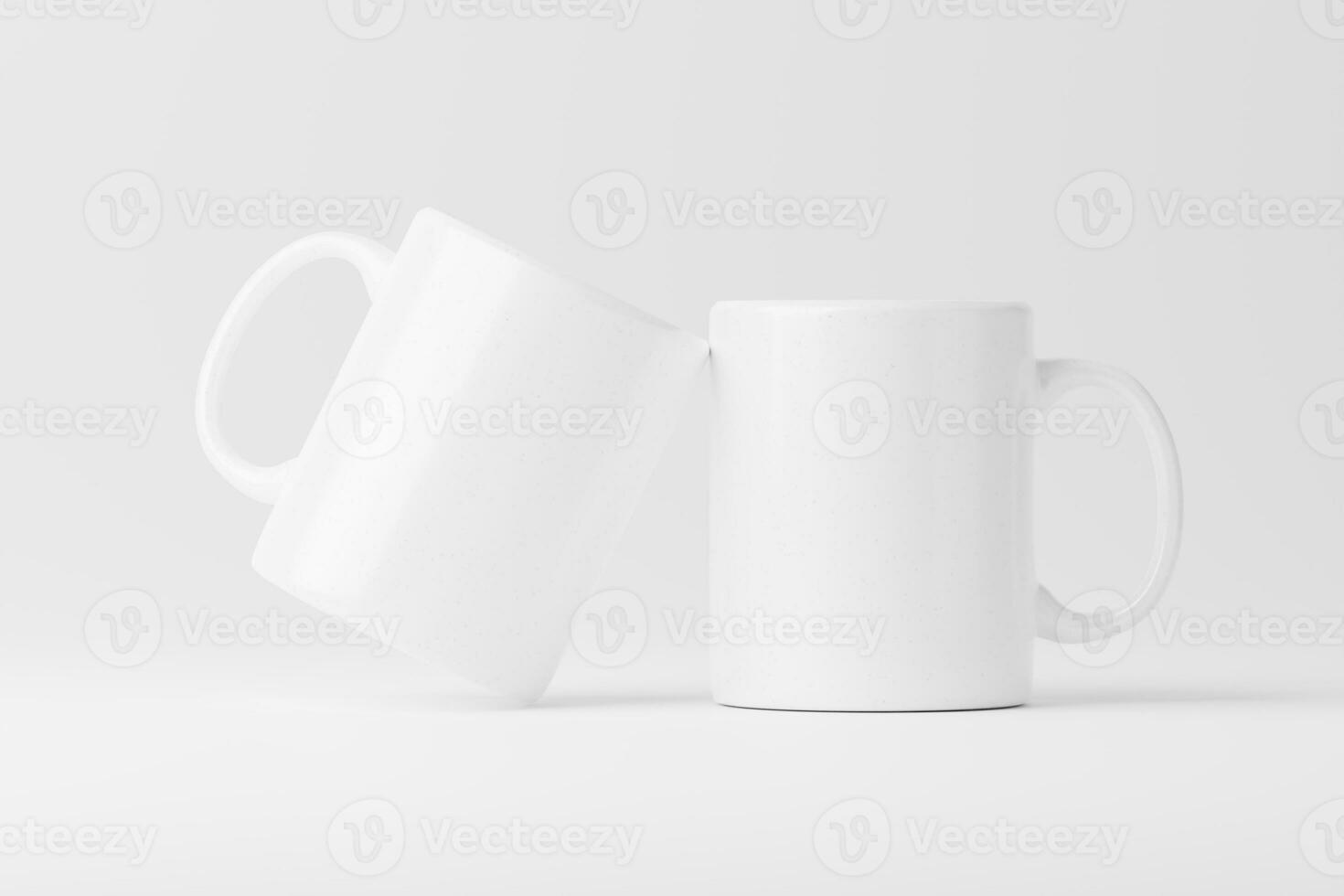 céramique agresser tasse pour café thé blanc Vide 3d le rendu maquette photo