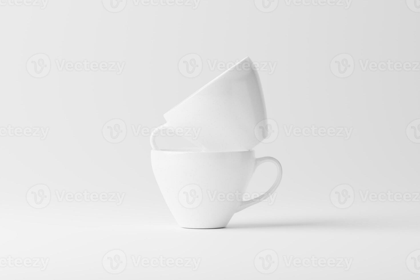 céramique agresser tasse pour café thé blanc Vide 3d le rendu maquette photo