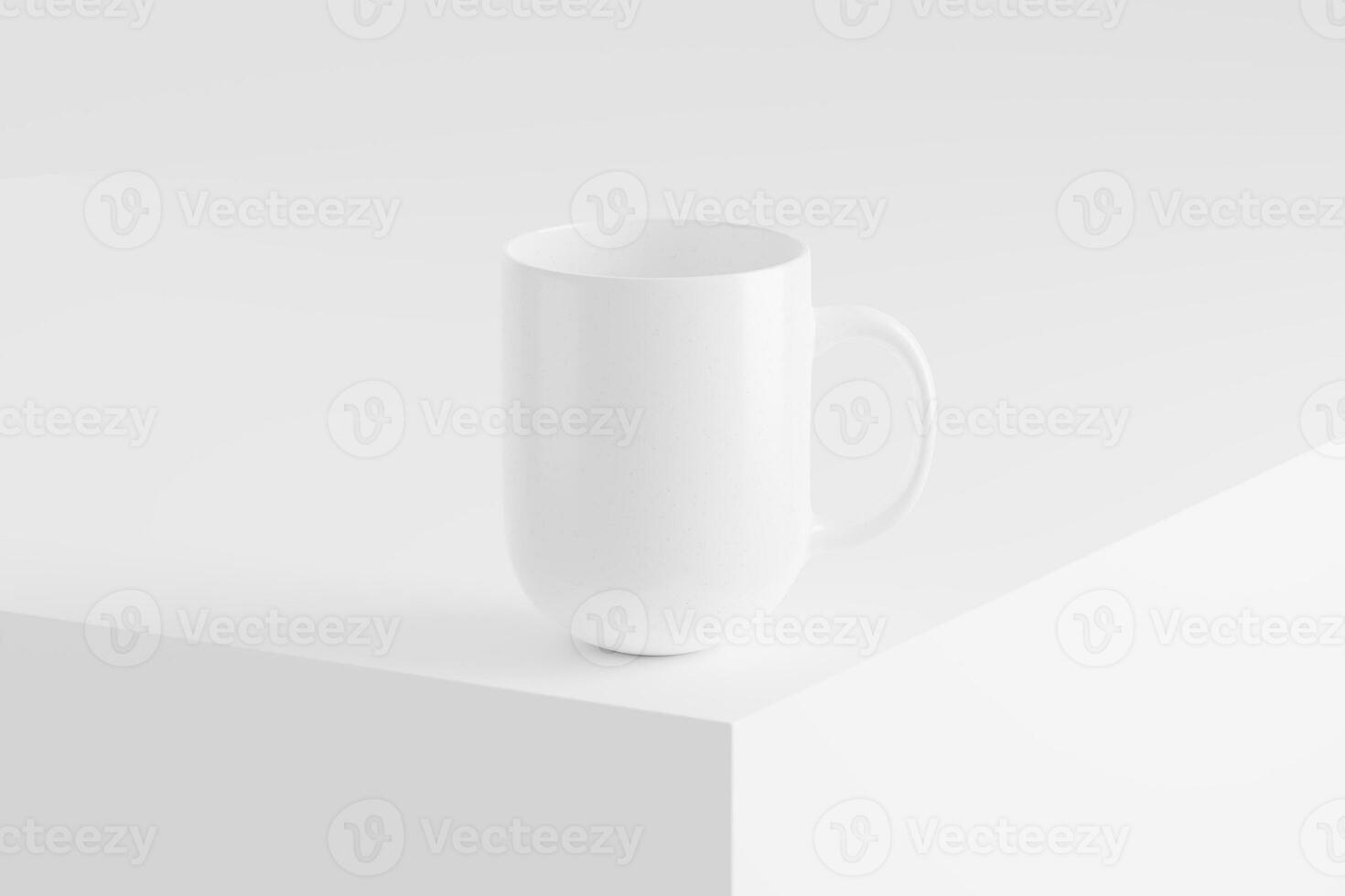 céramique agresser tasse pour café thé blanc Vide 3d le rendu maquette photo