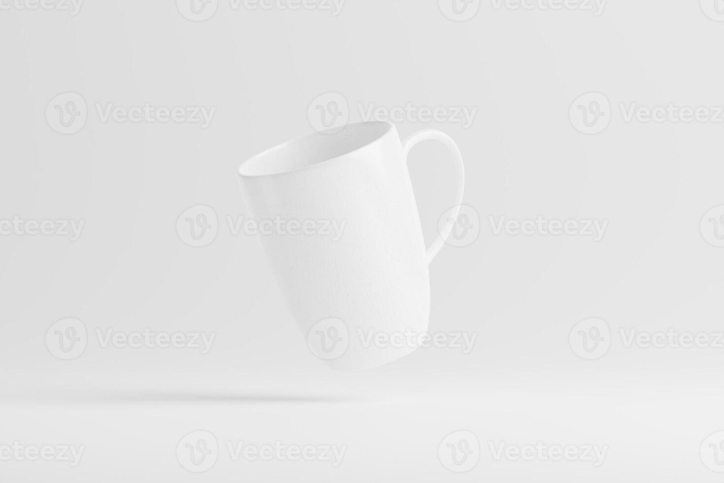 céramique agresser tasse pour café thé blanc Vide 3d le rendu maquette photo