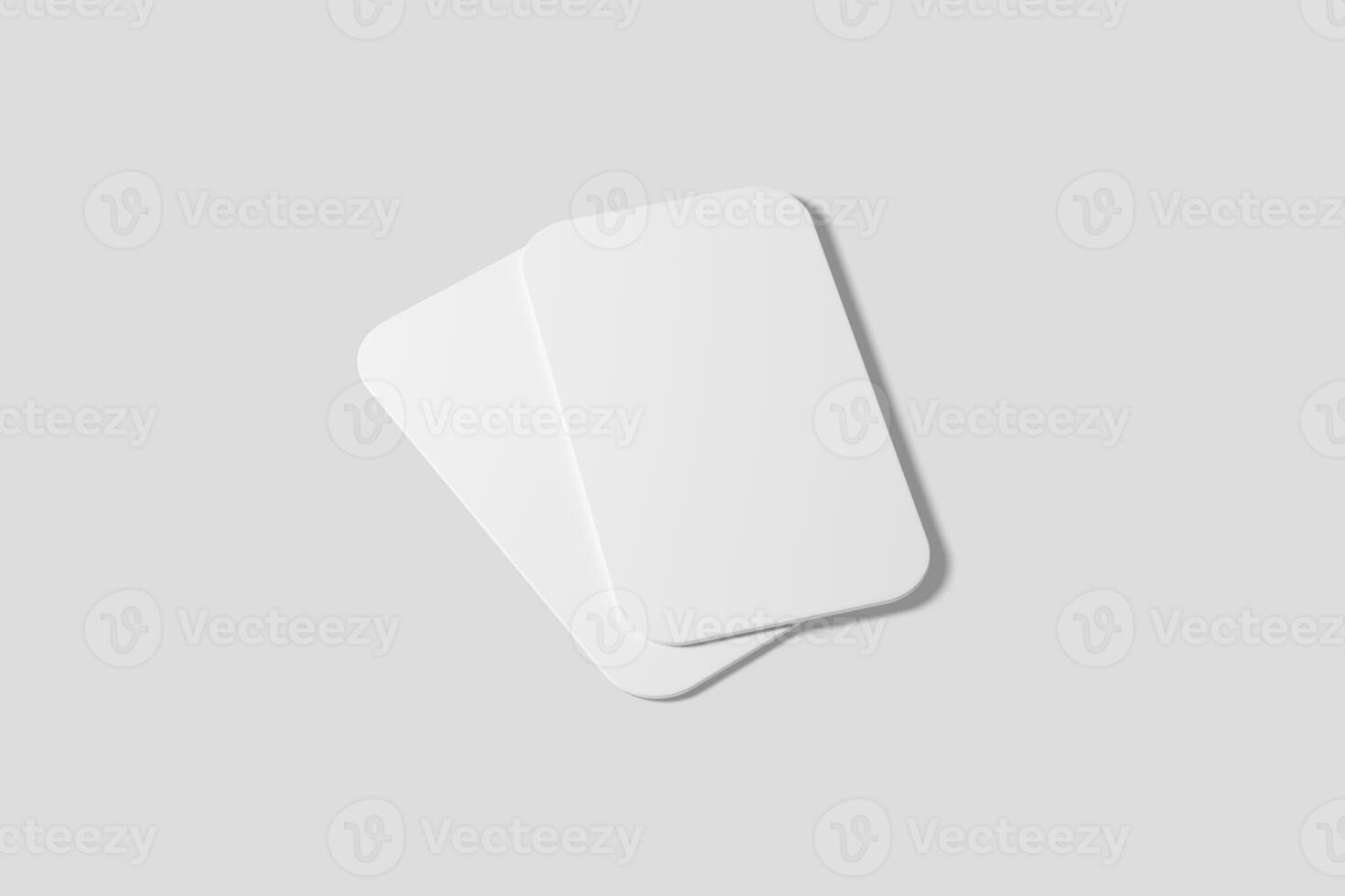 verticale rond coin affaires carte blanc Vide 3d le rendu maquette photo