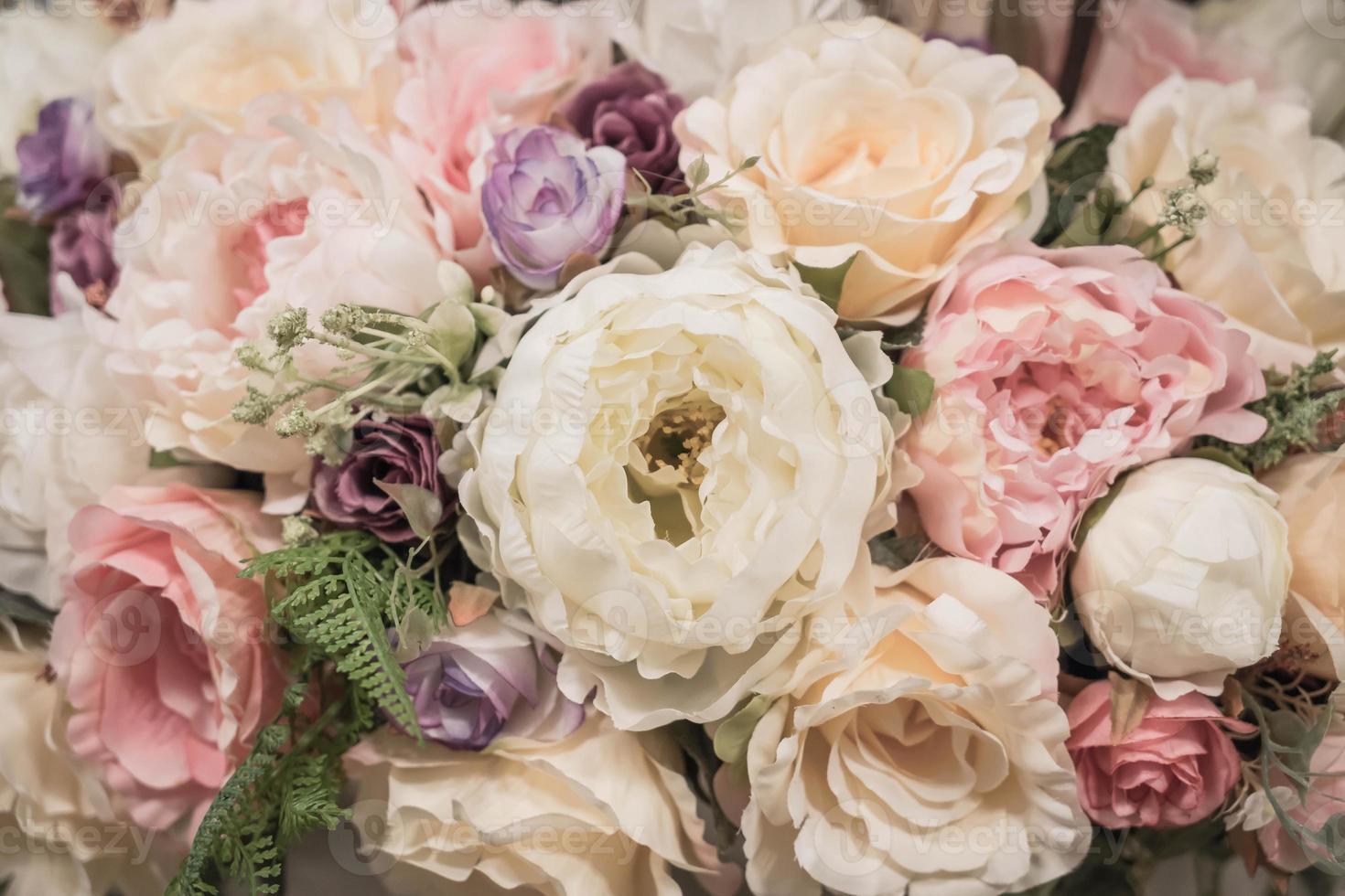 bouquet de fleurs fond - filtre effet vintage photo