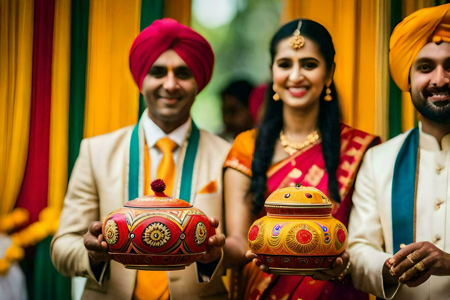 Indien mariage dans Bangalore. généré par ai photo