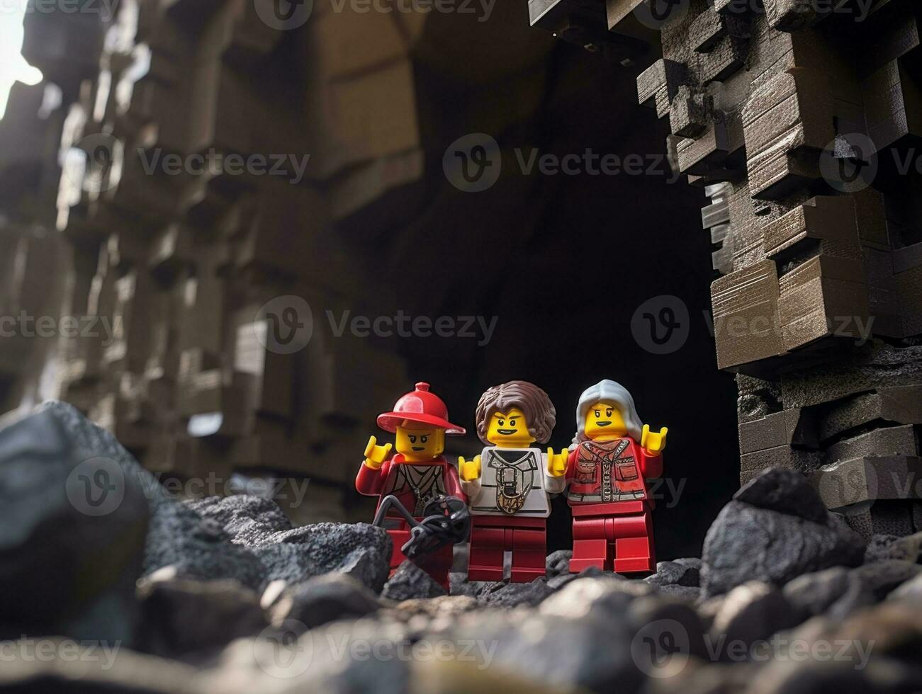 le épique quête de lego aventuriers ai génératif photo