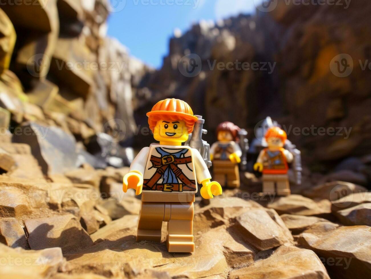 le épique quête de lego aventuriers ai génératif photo