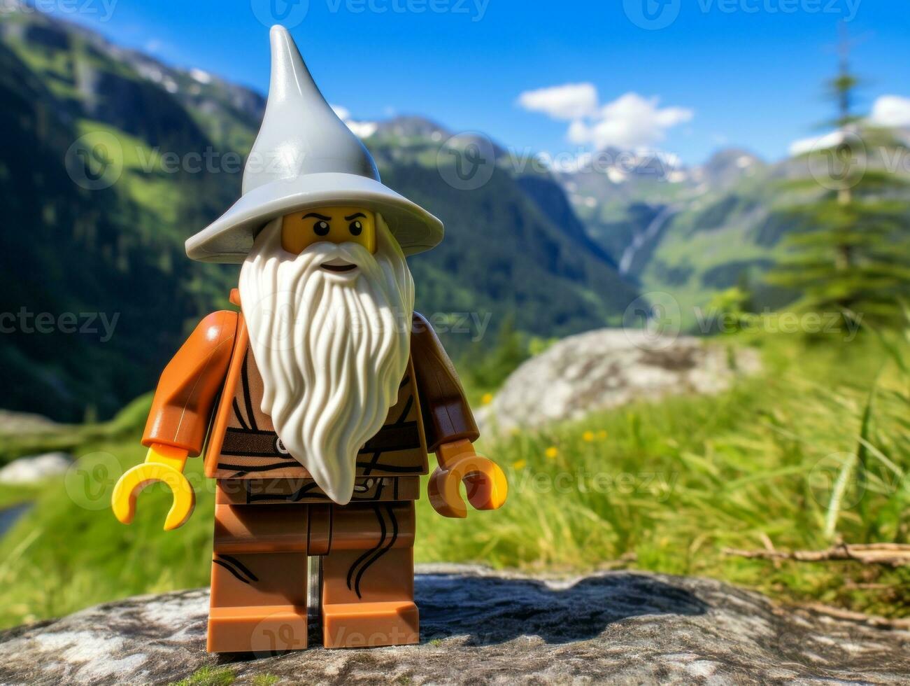 le épique quête de lego aventuriers ai génératif photo