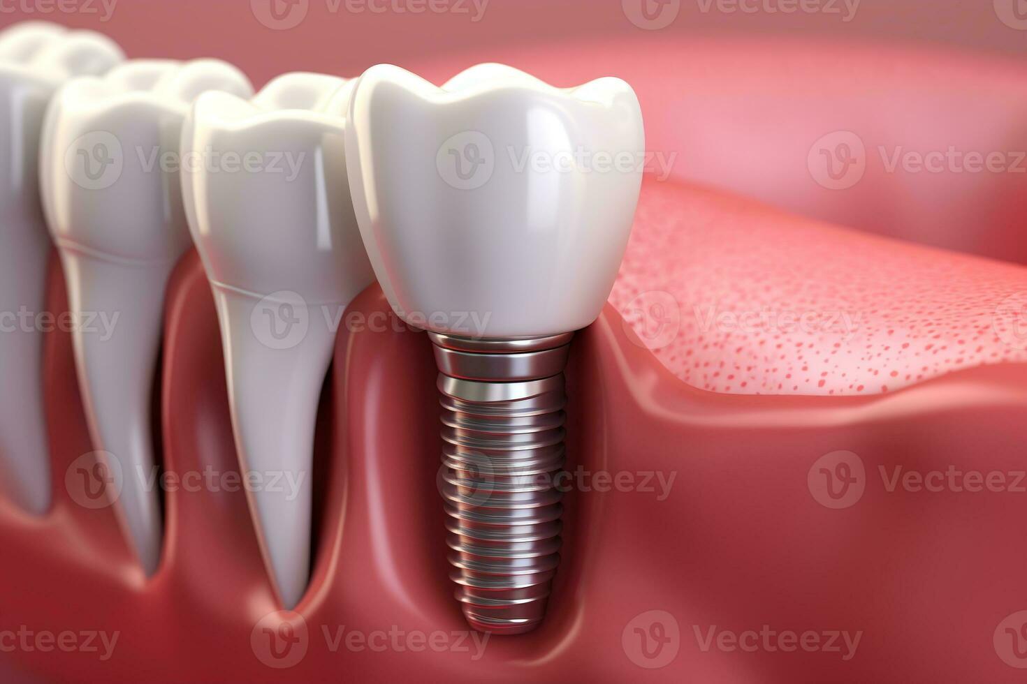 3d généré dentaire les dents implant.santé concept.créé avec génératif ai technologie. photo