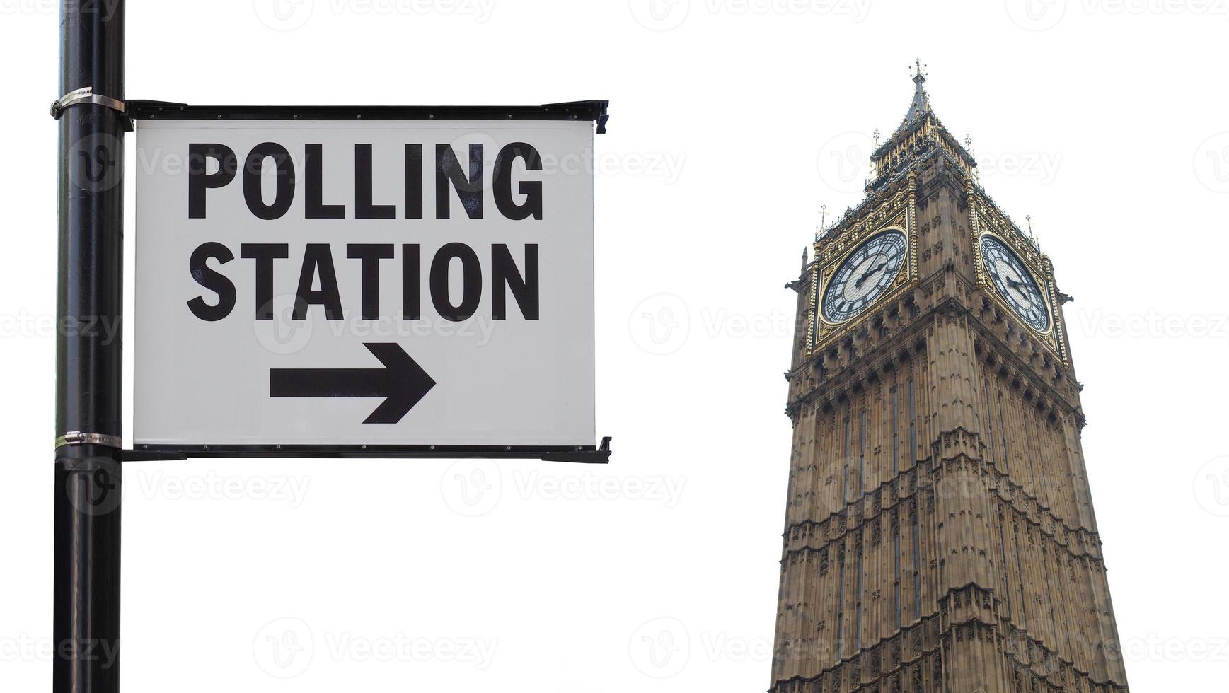 Bureau de vote signe à Londres photo