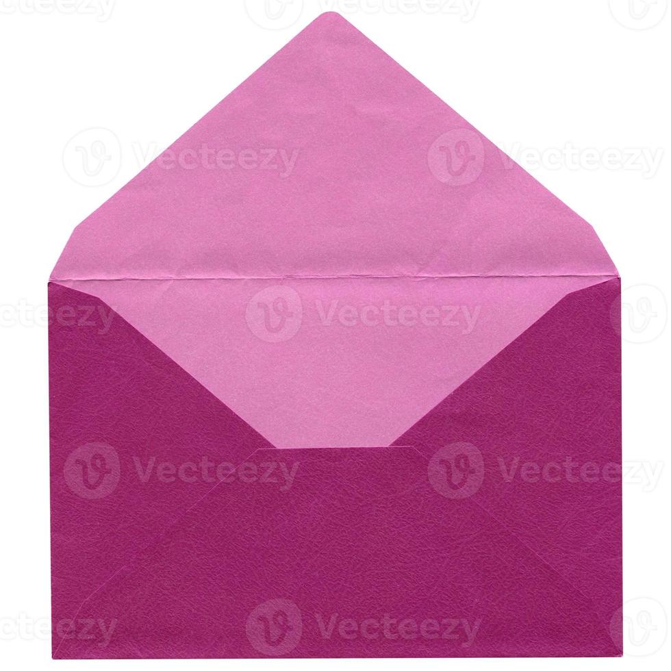 enveloppe rose isolée photo