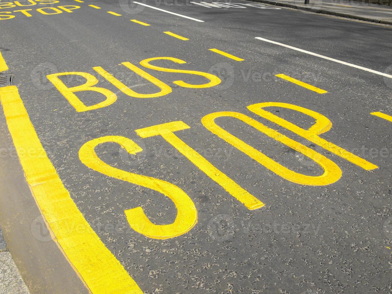 panneau d'arrêt de bus photo