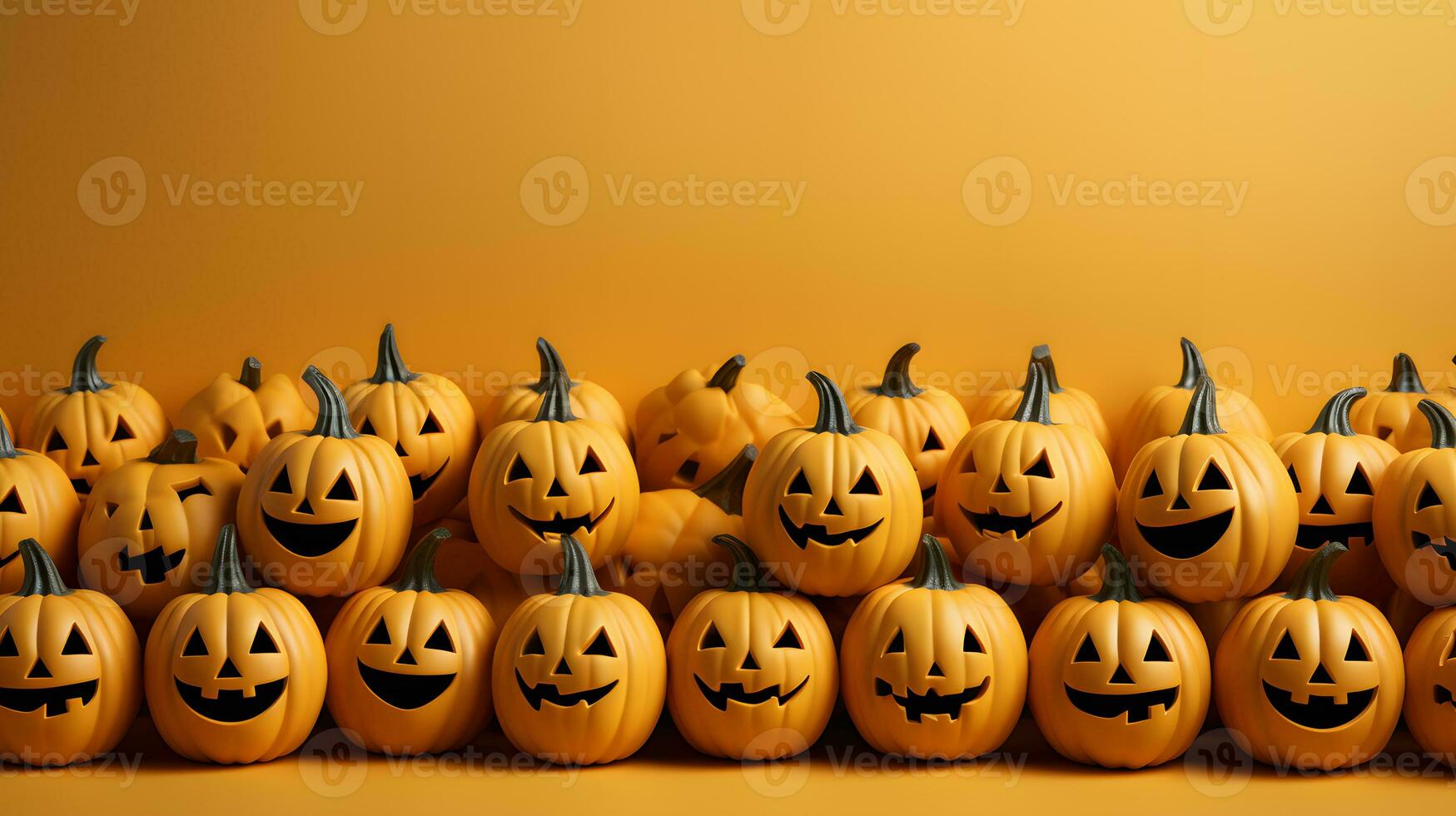 Halloween citrouille Contexte modèle bannière ai génératif photo