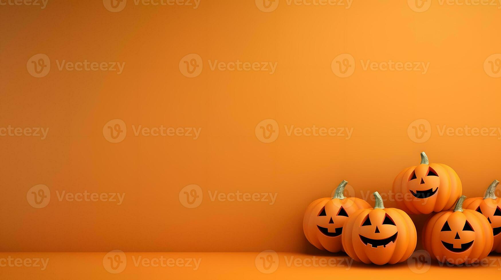 Halloween citrouille Contexte modèle bannière ai génératif photo