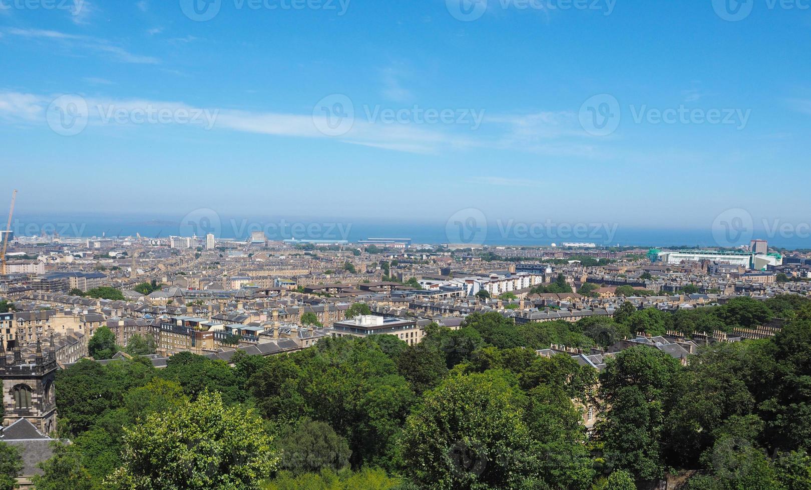 Vue aérienne d'Édimbourg depuis Calton Hill photo