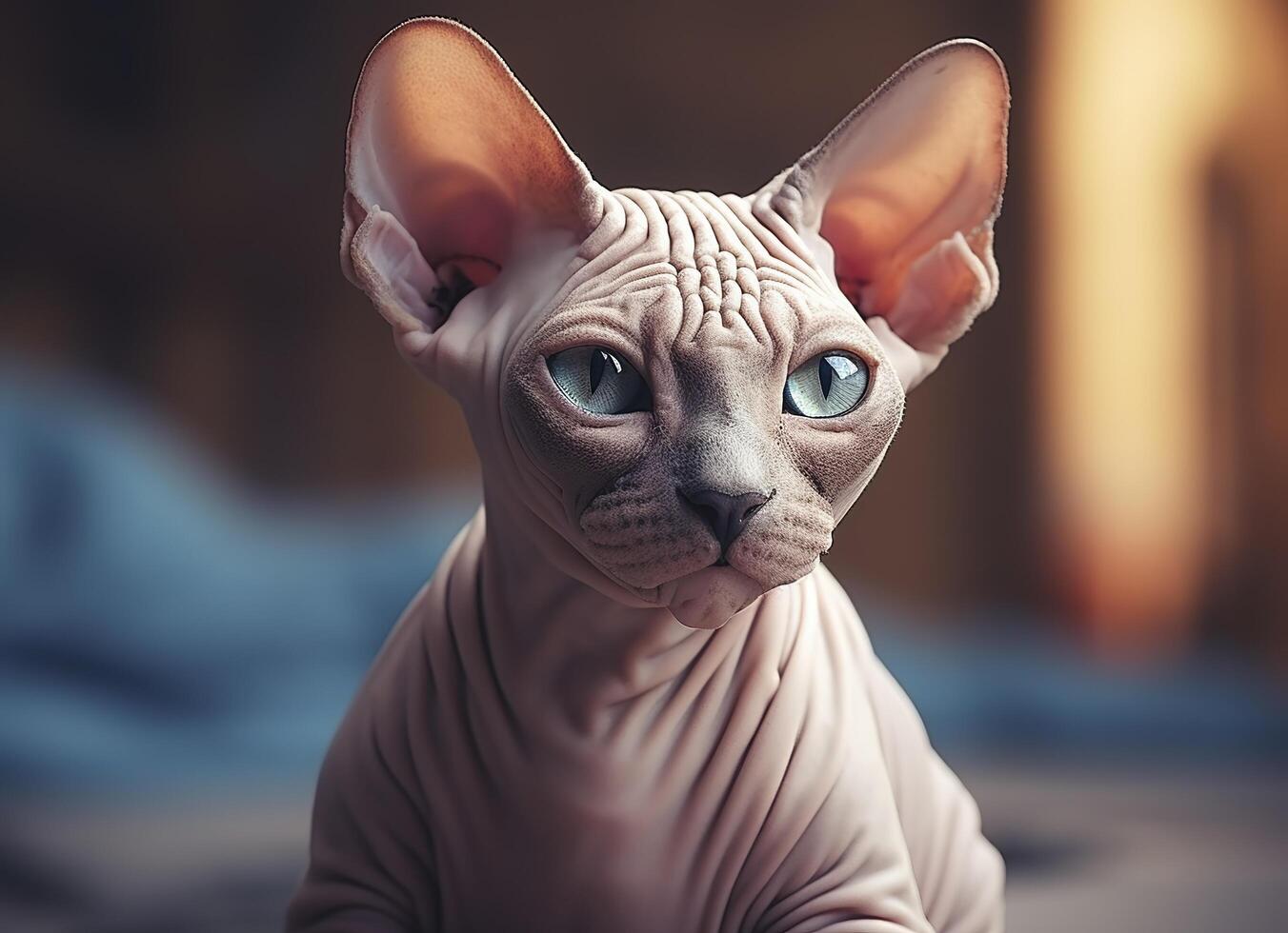 magnifique photo sphynx chat concept, contemporain Naturel et ambiance social Contexte. génératif ai