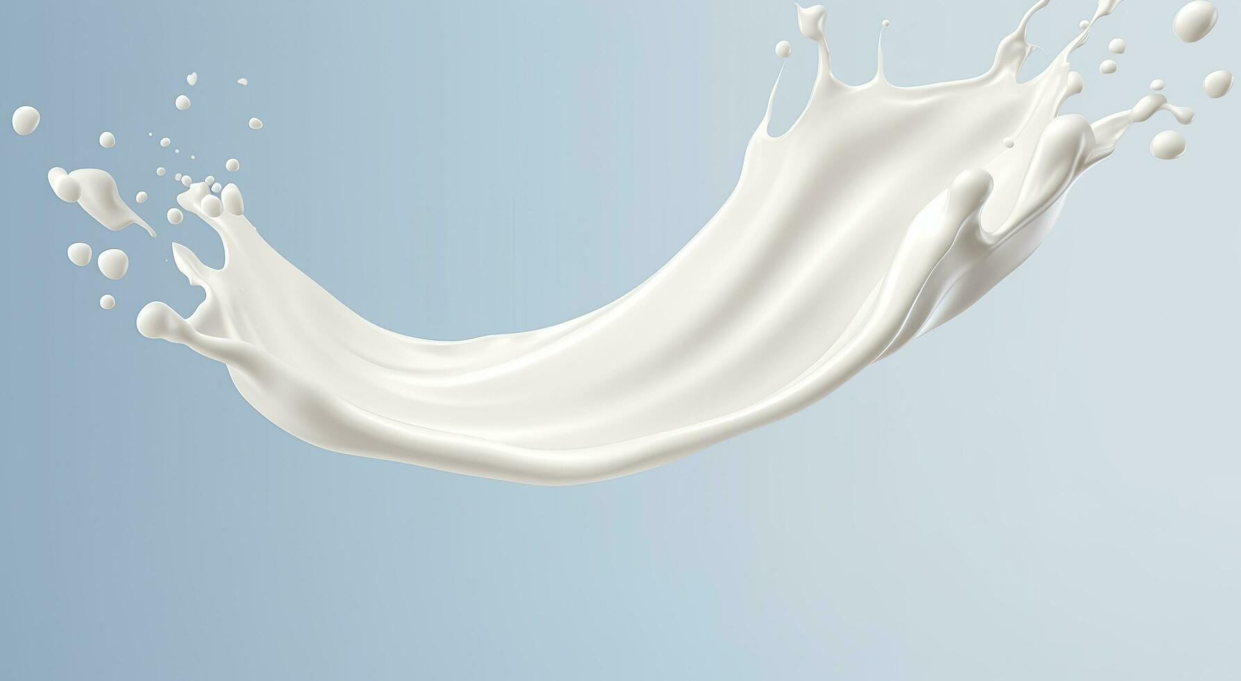 blanc Lait éclaboussure isolé sur arrière-plan, liquide ou yaourt éclaboussure, 3d illustration. génératif ai photo