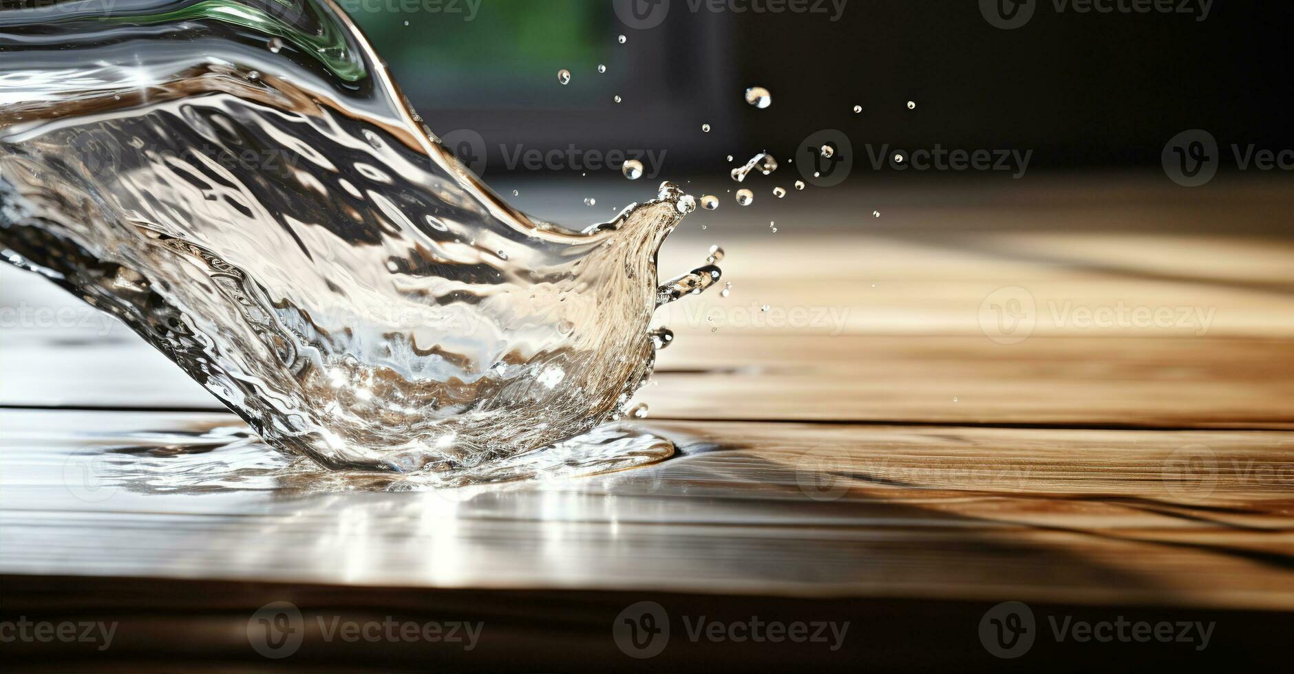 verre de l'eau étant rempli avec l'eau. établi avec génératif ai photo