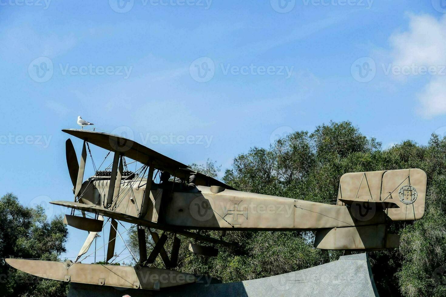 une statue de un avion photo