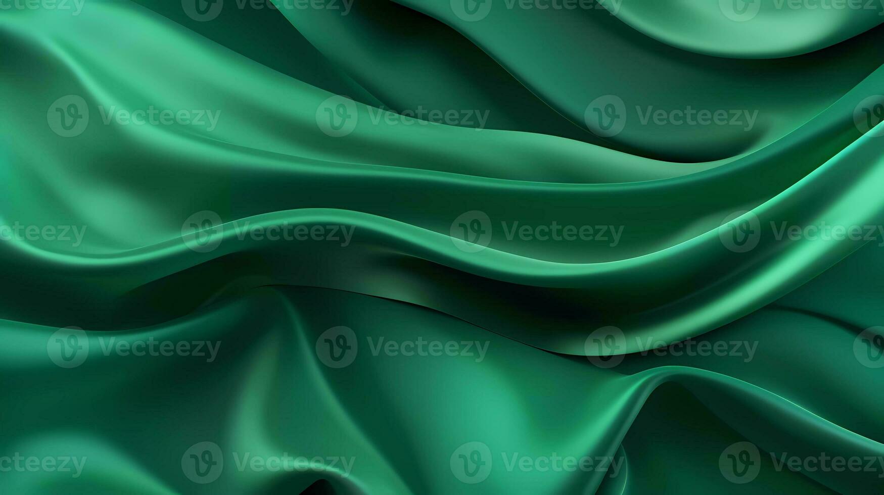 ai généré fermer texture de Royal vert soie satin pouvez utilisation comme abstrait Contexte avec copie espace. magnifique doux ondulé plis sur brillant tissu. photo