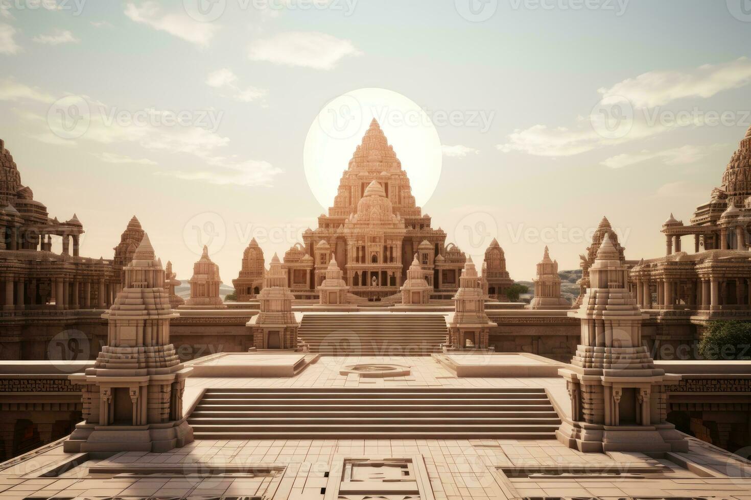 hindou temple mandir. ai génératif photo