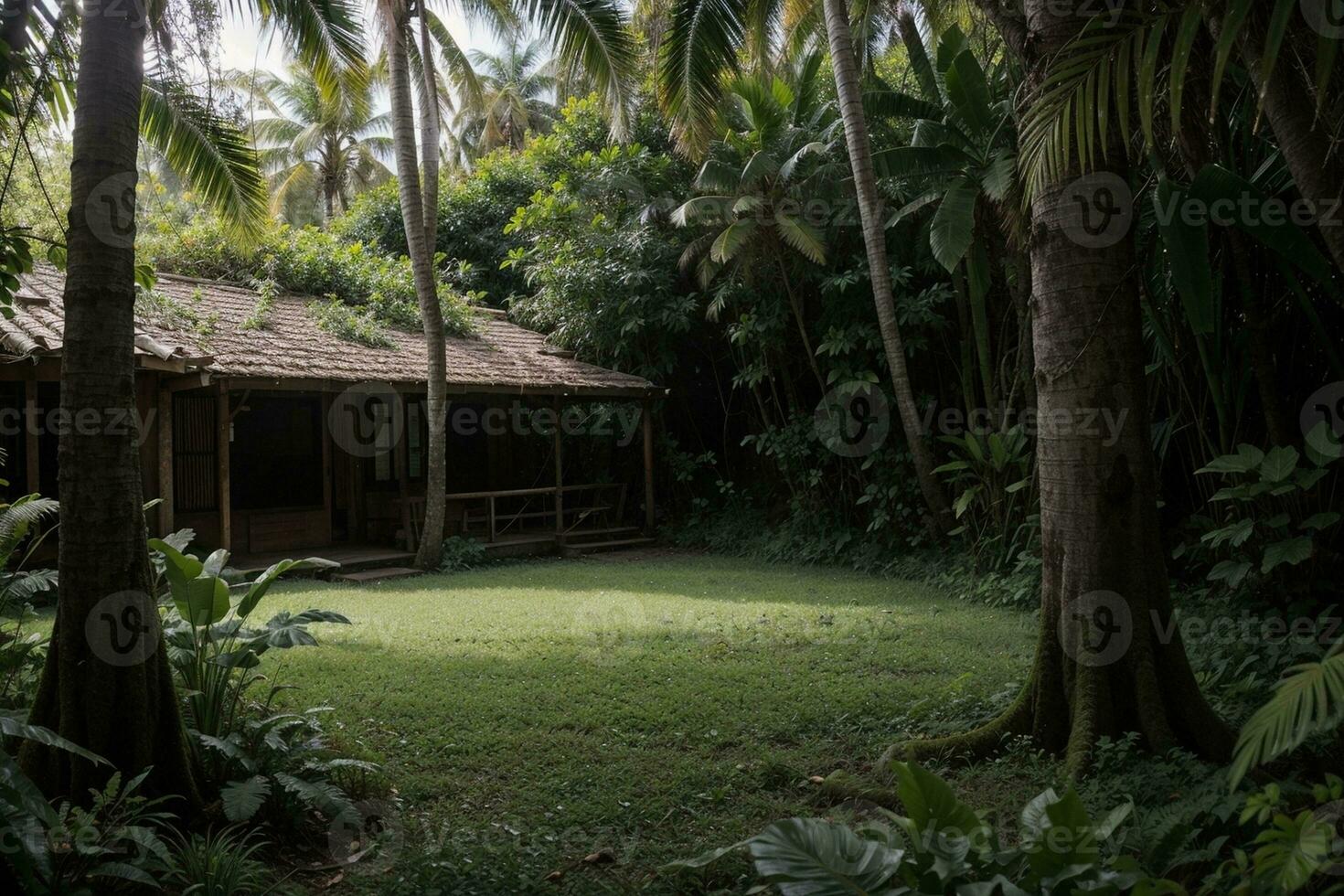 enchanteur verdure explorant le tropical feuille forêt. ai généré. photo