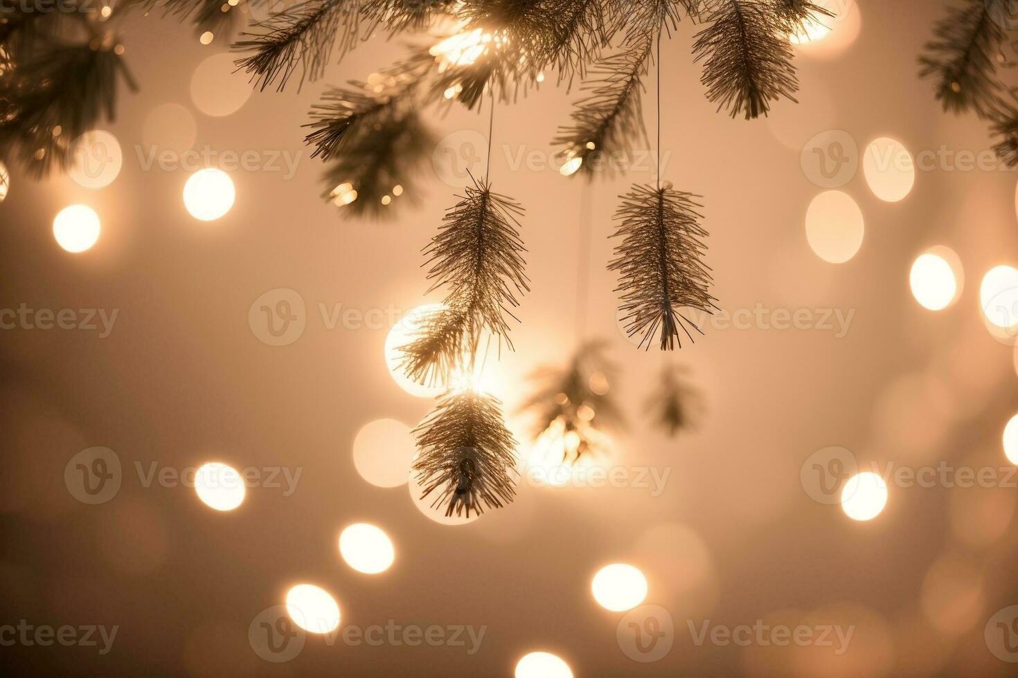 céleste élégance ange cheveux arbre décorations pour une magique Noël. ai généré. photo