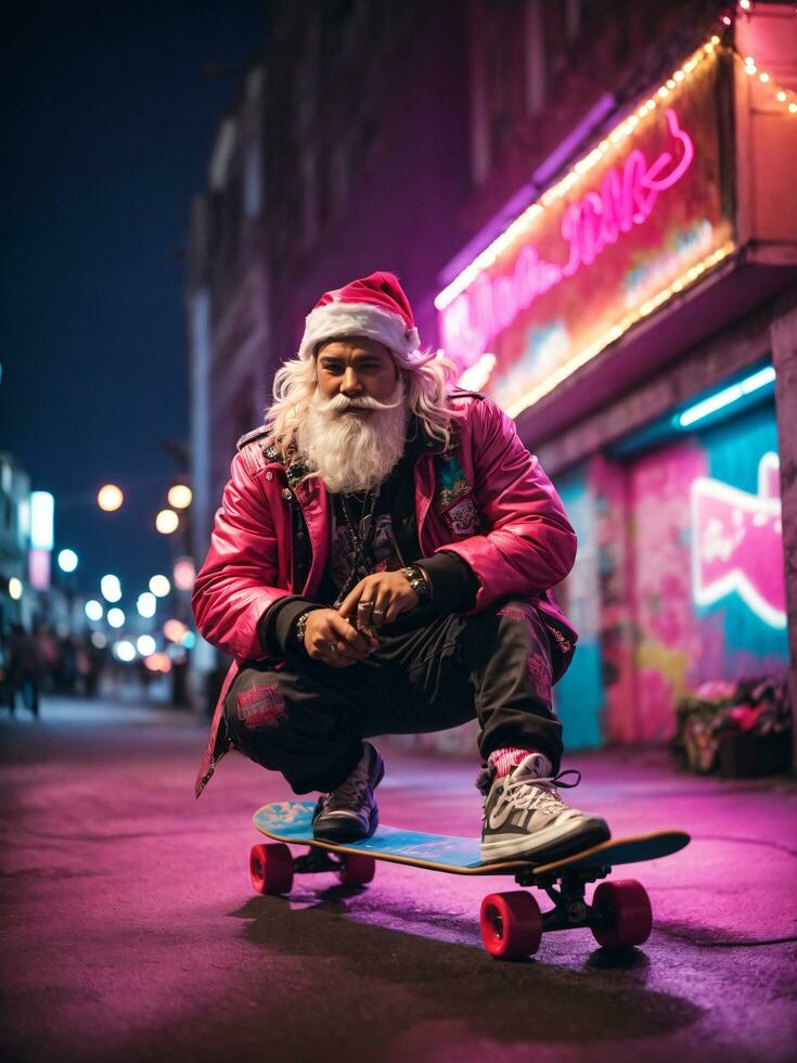 décoré Noël arbre avec balle, cloche et beaucoup plus. ai génératif photo