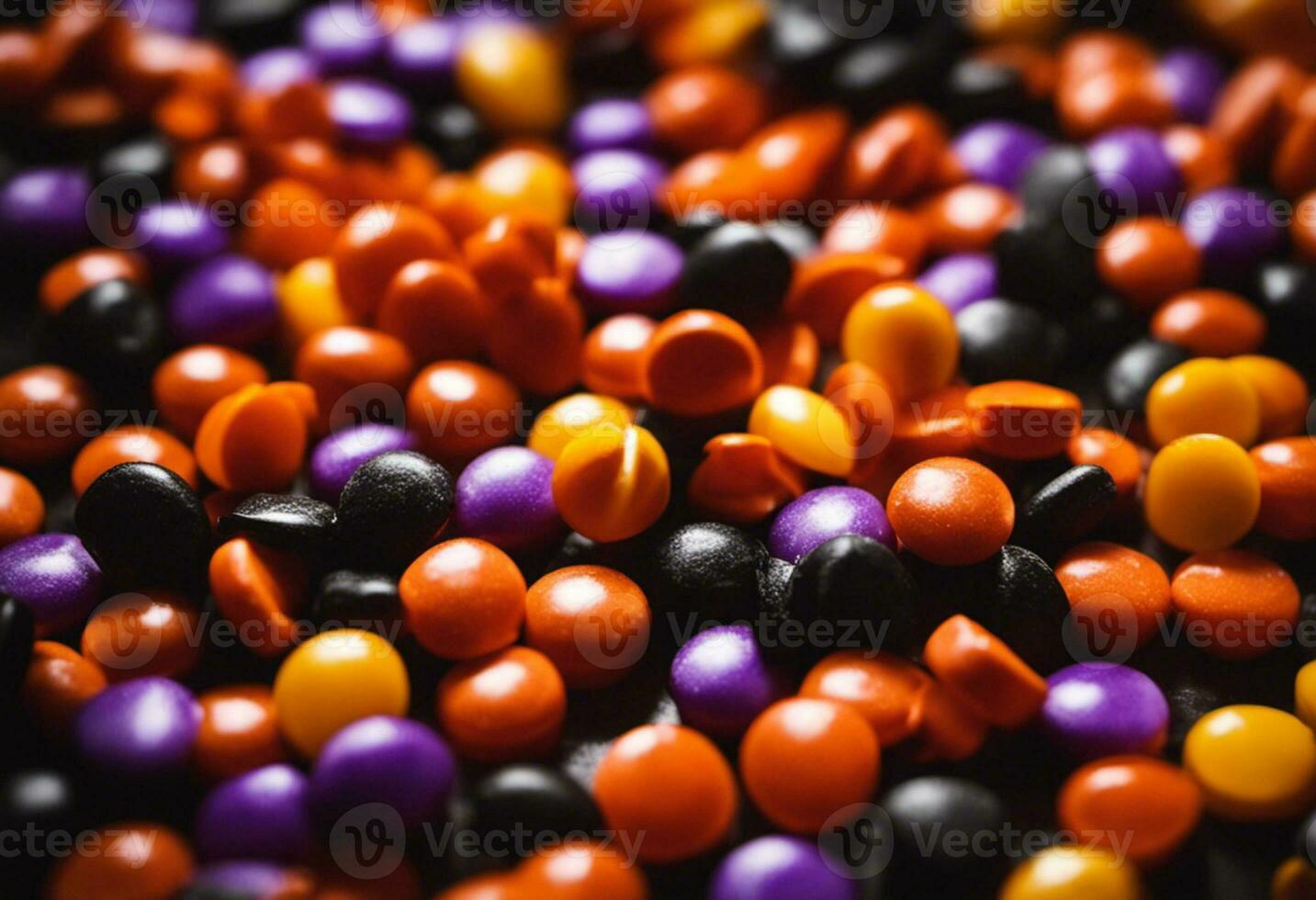 Halloween bonbons délice sucré citrouille traite. ai généré contenu photo