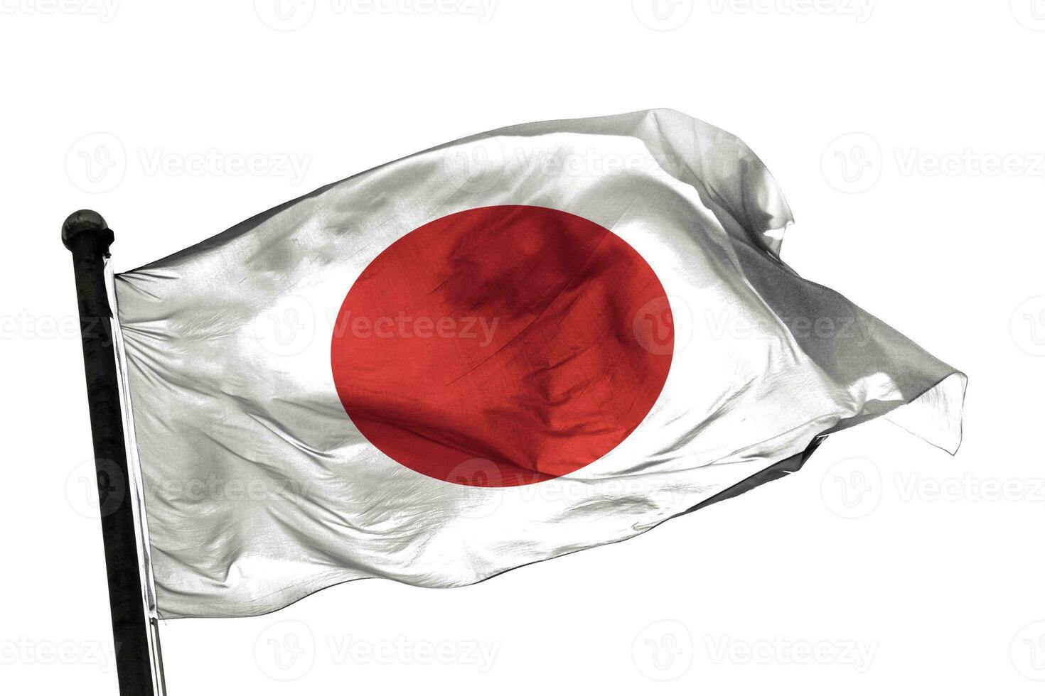 Japon drapeau sur une blanc Contexte. - image. photo