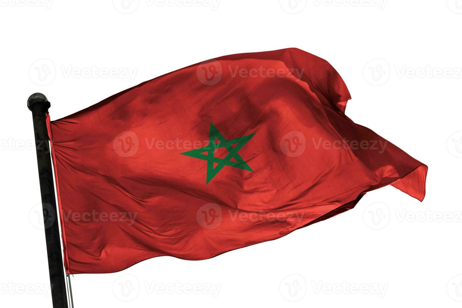 Maroc drapeau sur une blanc Contexte. - image. photo