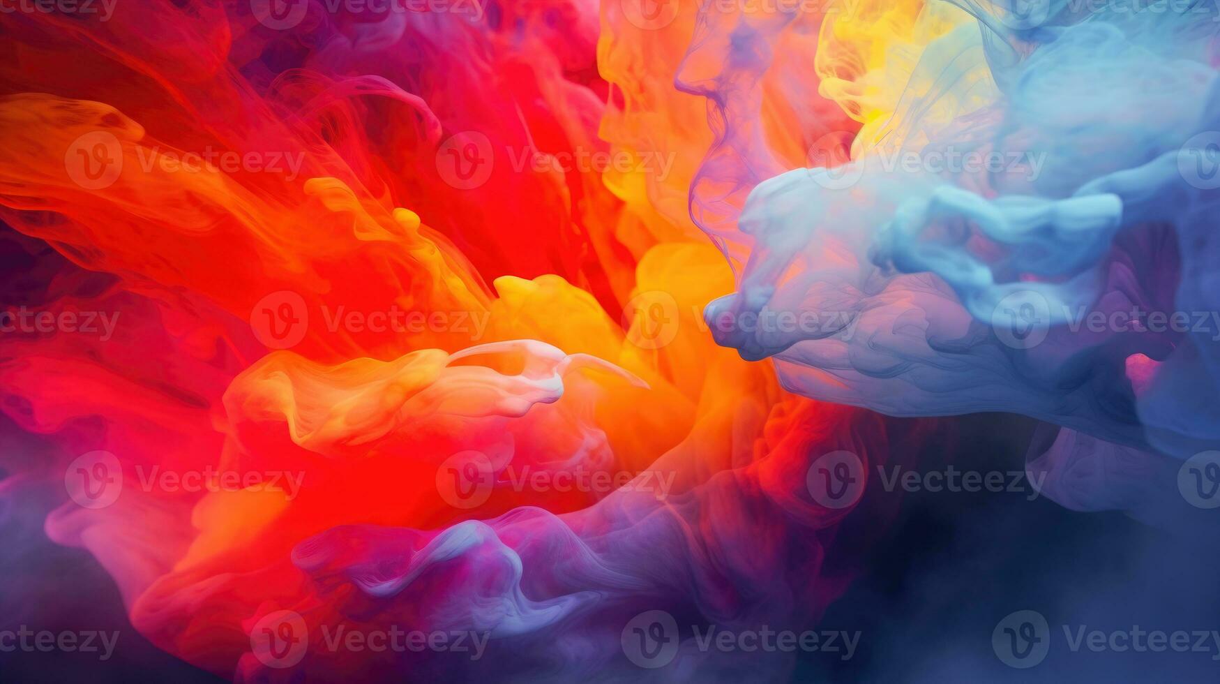 vibrant couleurs et Naturel éléments dans abstraction une Créatif la fusion de visuel art ai généré photo