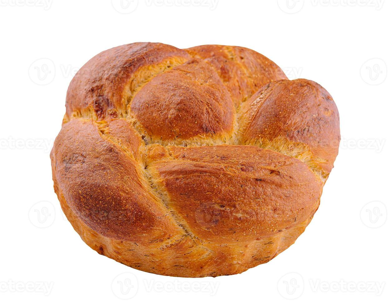 pain rond forme isolé sur blanc Contexte photo