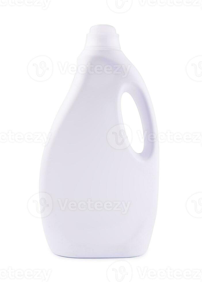 blanchisserie détergent Plastique bouteille isolé sur blanc photo