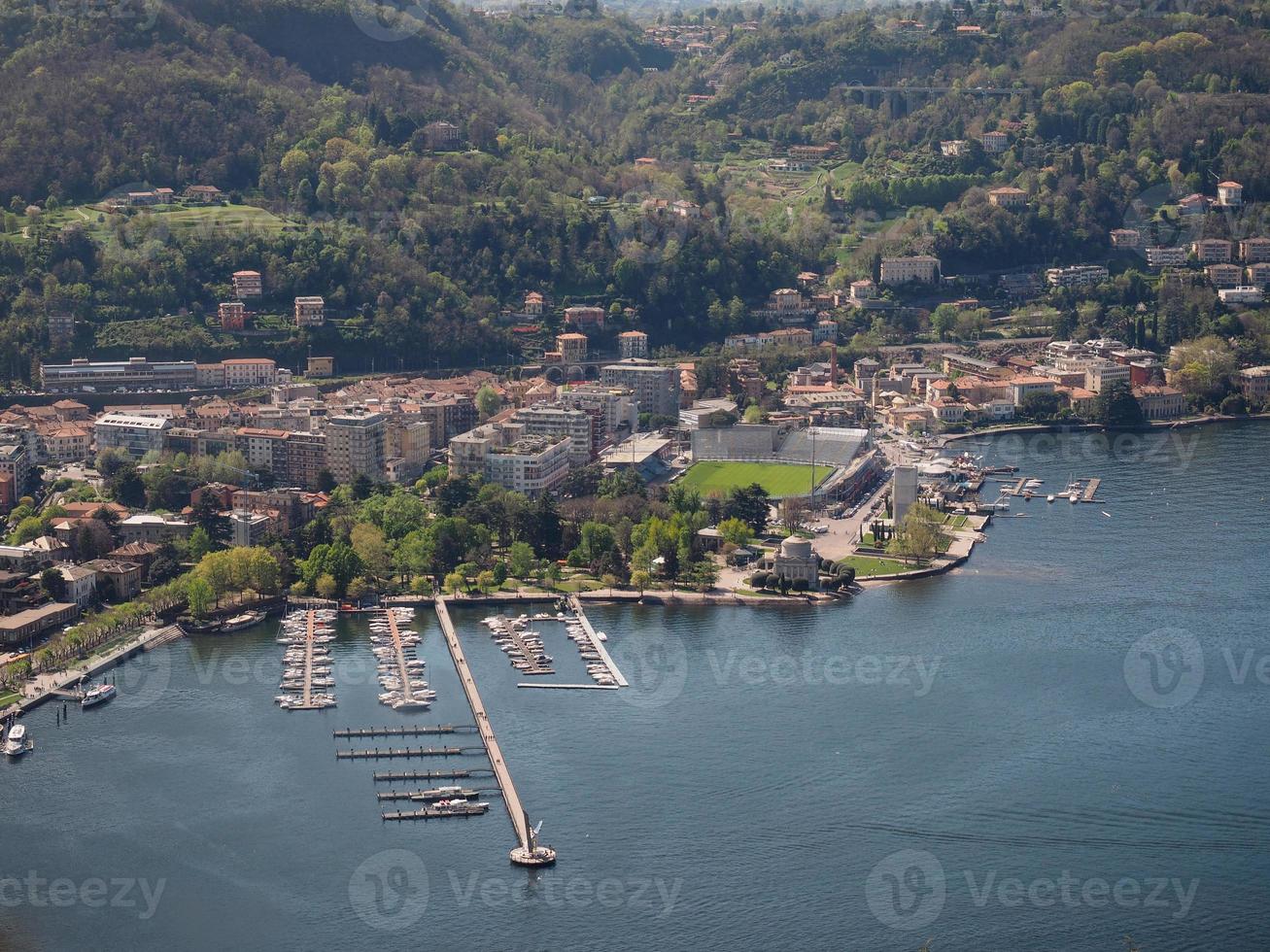 vue aérienne de côme photo