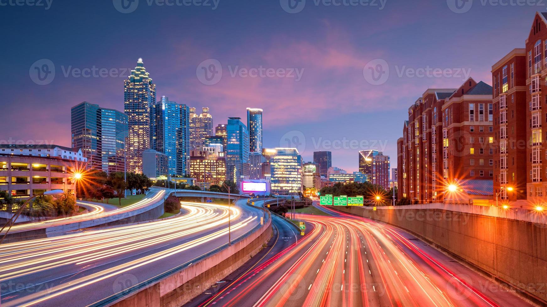 centre-ville d'atlanta, géorgie, horizon des états-unis. photo