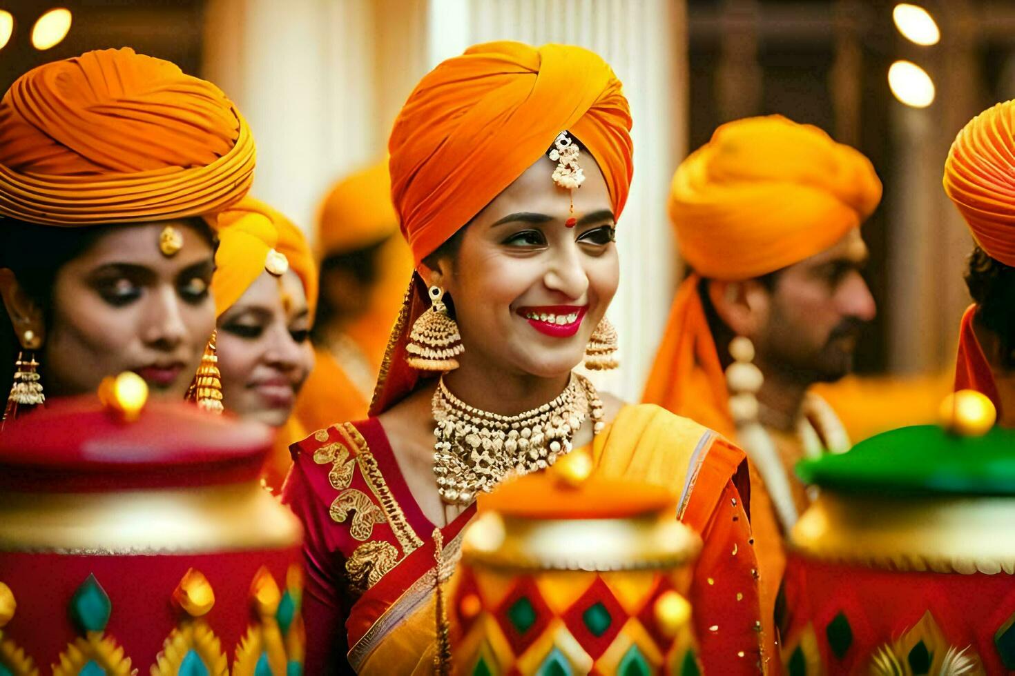 Indien mariage dans Delhi. généré par ai photo