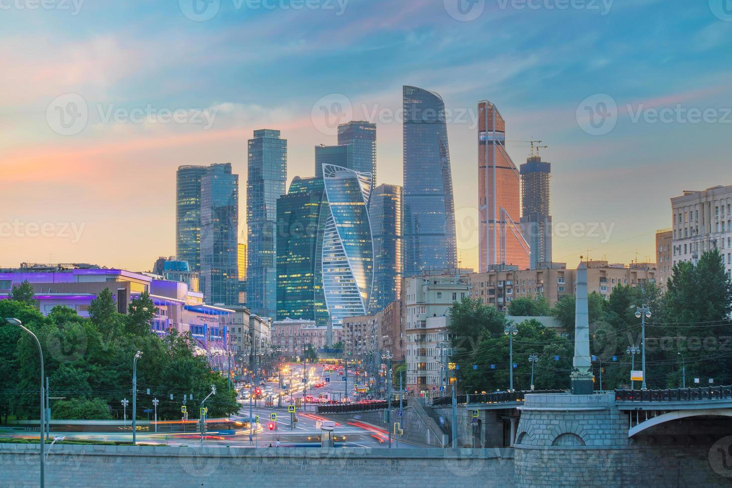 quartier des affaires de la ville de moscou en russie photo