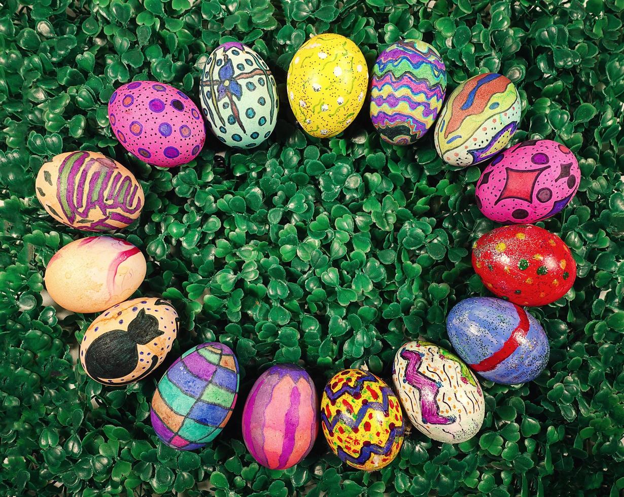 Pâques oeufs de Pâques célébration de vacances au printemps photo