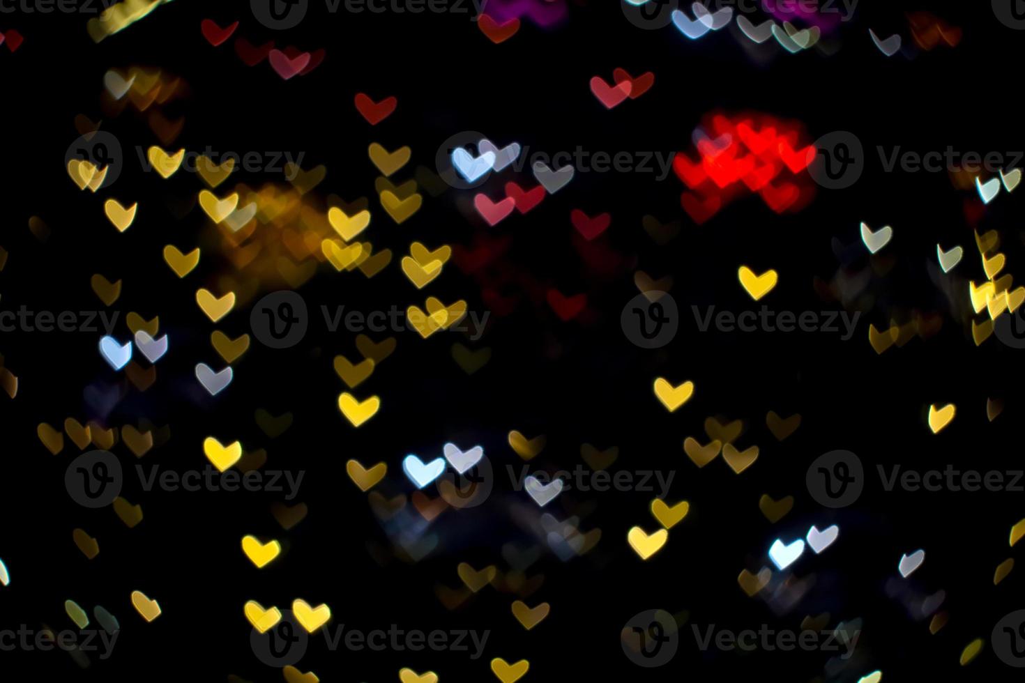 lumière de nuit de la saint valentin amour en forme de coeur abstrait coloré photo