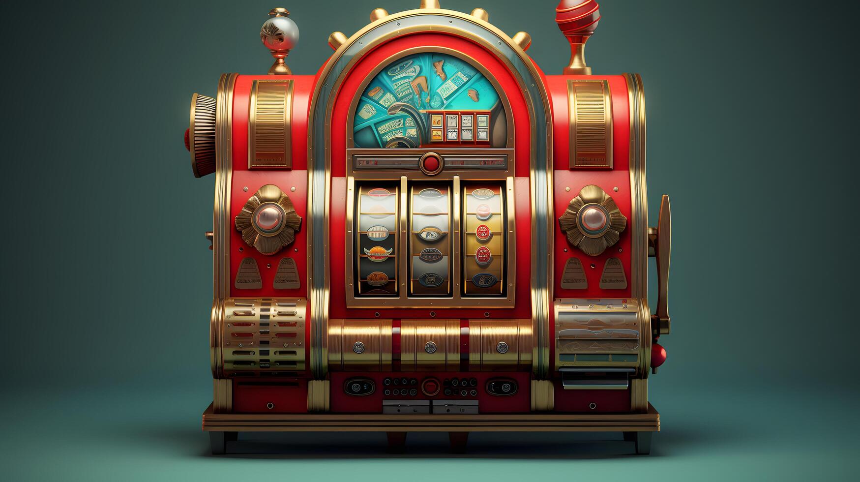 fente machine gagne le cagnotte. 777 gros gagner concept. casino cagnotte. ai généré photo