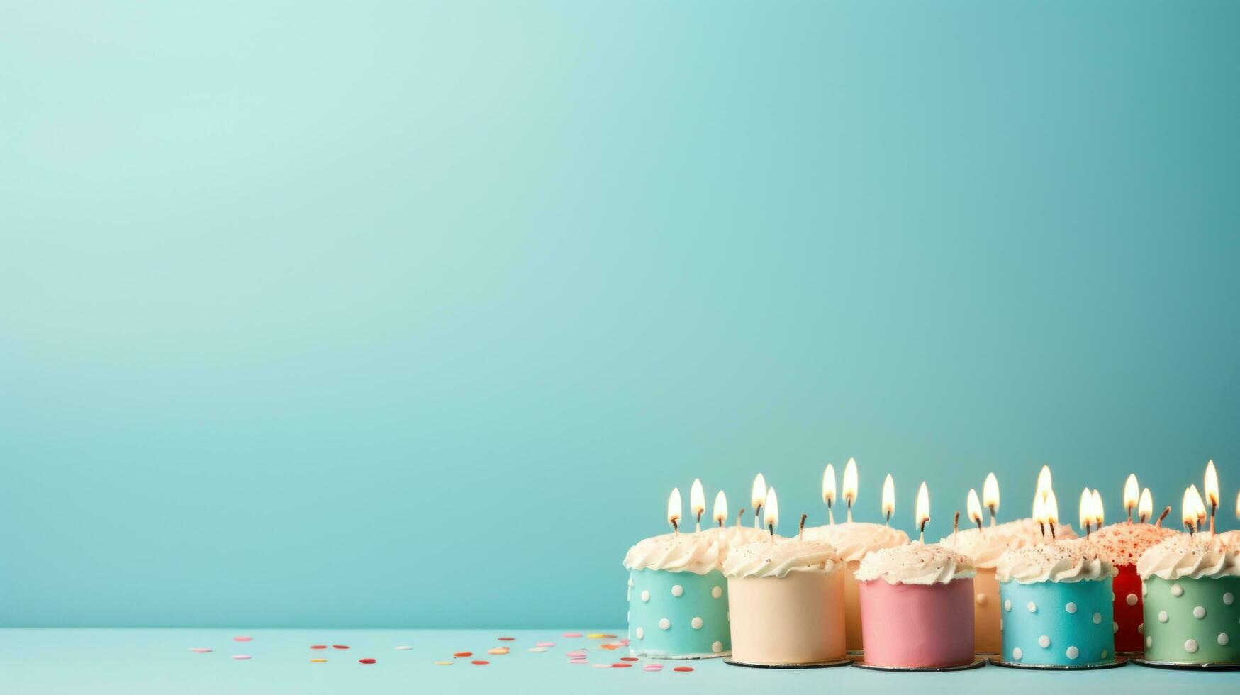 anniversaire gâteau avec bougies avec copie espace photo