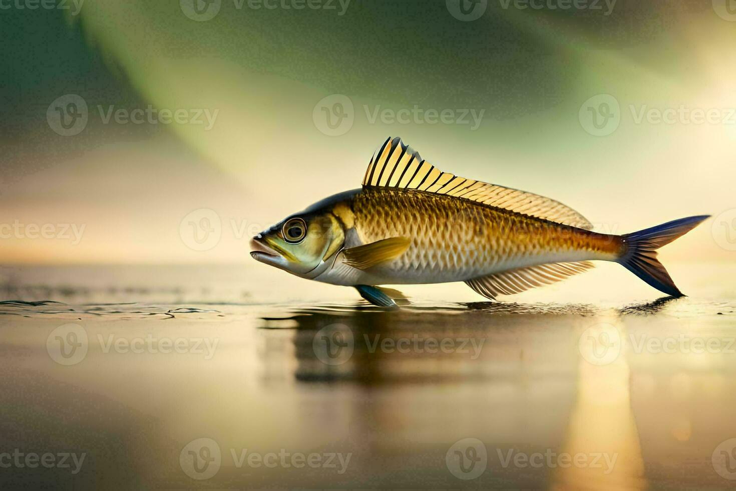 photo fond d'écran le ciel, poisson, le mer, le soleil, le mer, le mer,. généré par ai