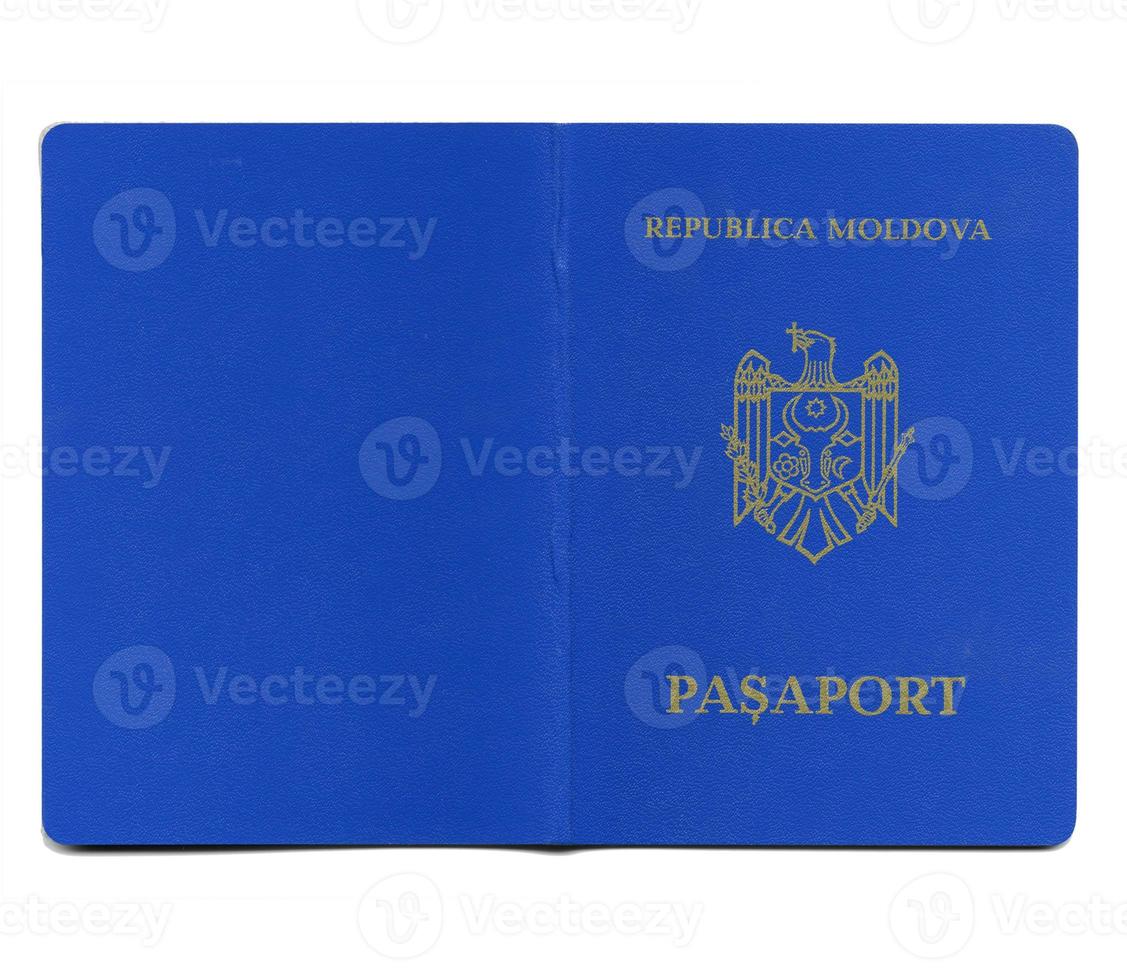 passeport moldave isolé photo
