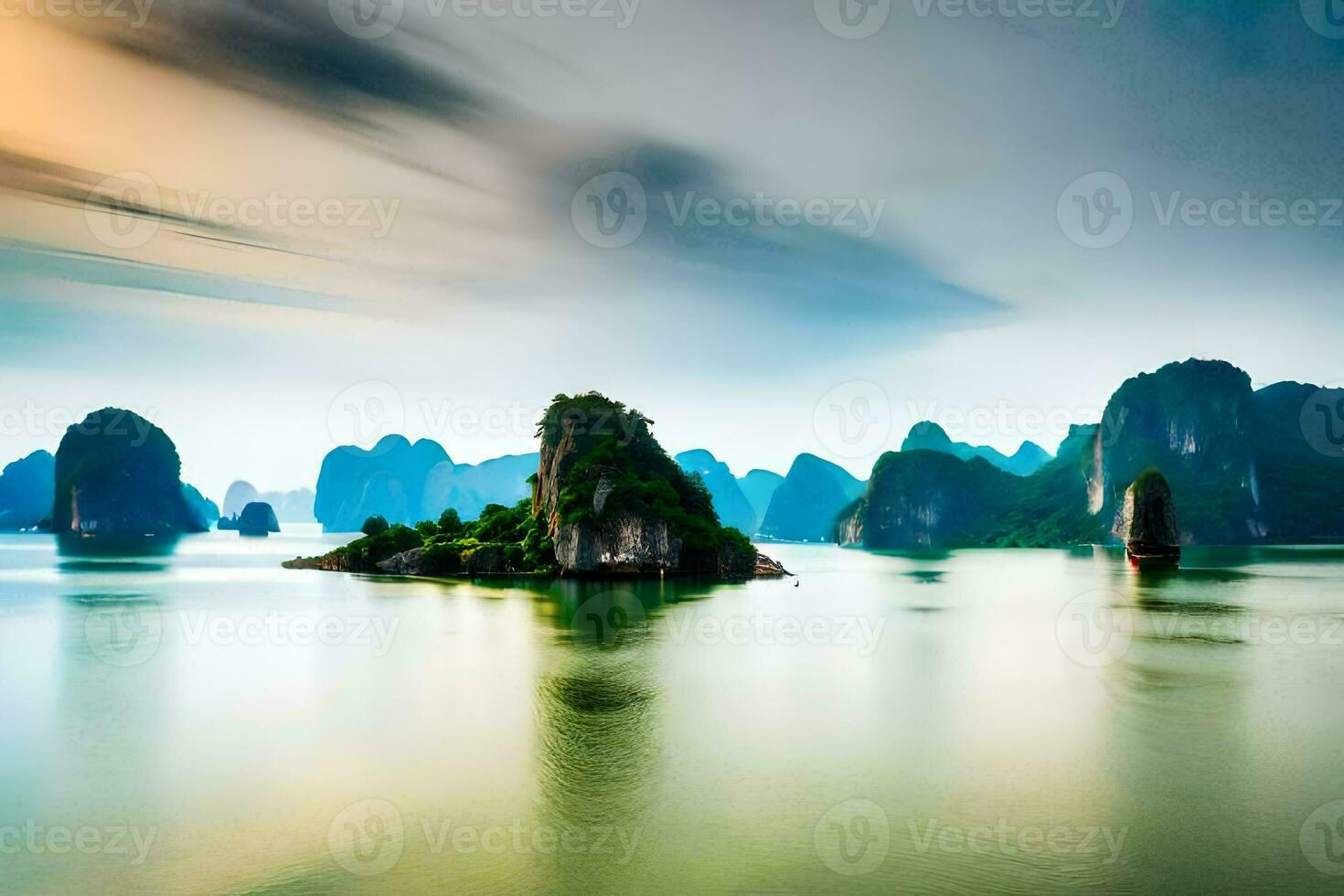 le Ha longue baie dans vietnam. généré par ai photo