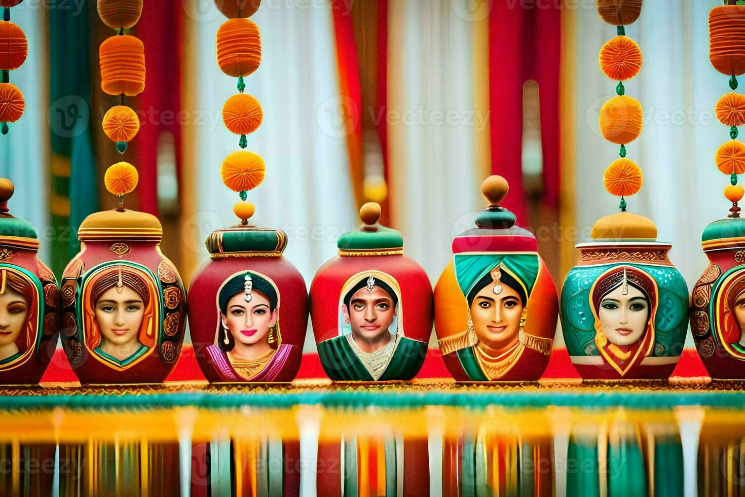 Indien mariage décor idées. généré par ai photo