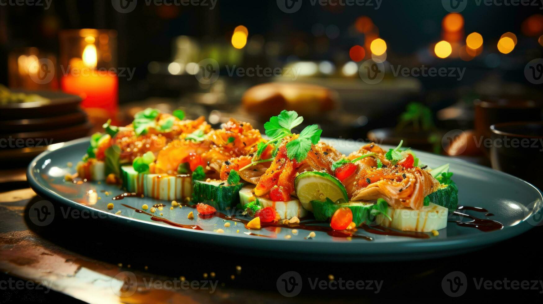 vibrant végétalien plaisir, Frais Ingrédients sur une en bois table ai généré photo