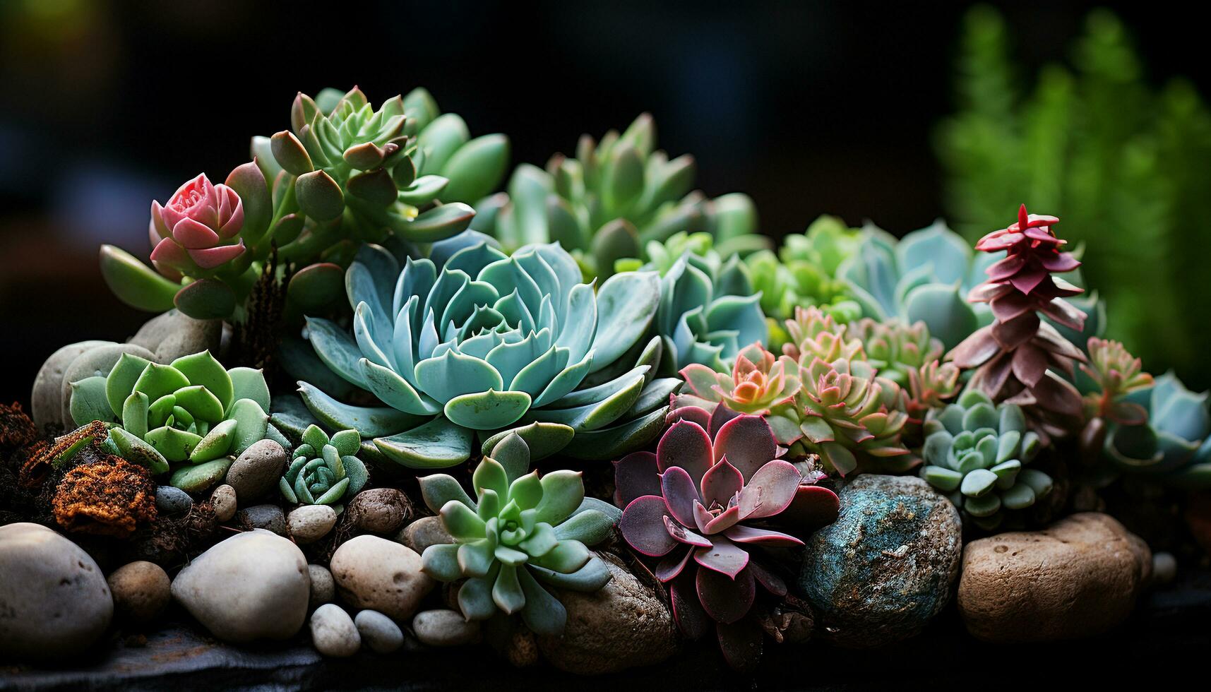 fraîcheur et beauté dans la nature une vert succulent plante fleurs généré par ai photo