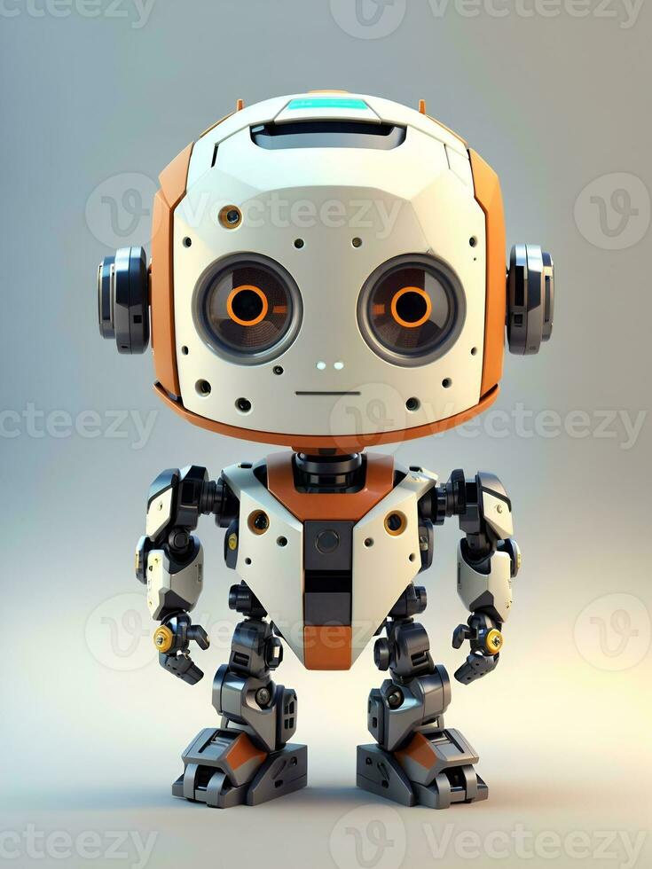 mignonne robot, ai généré photo