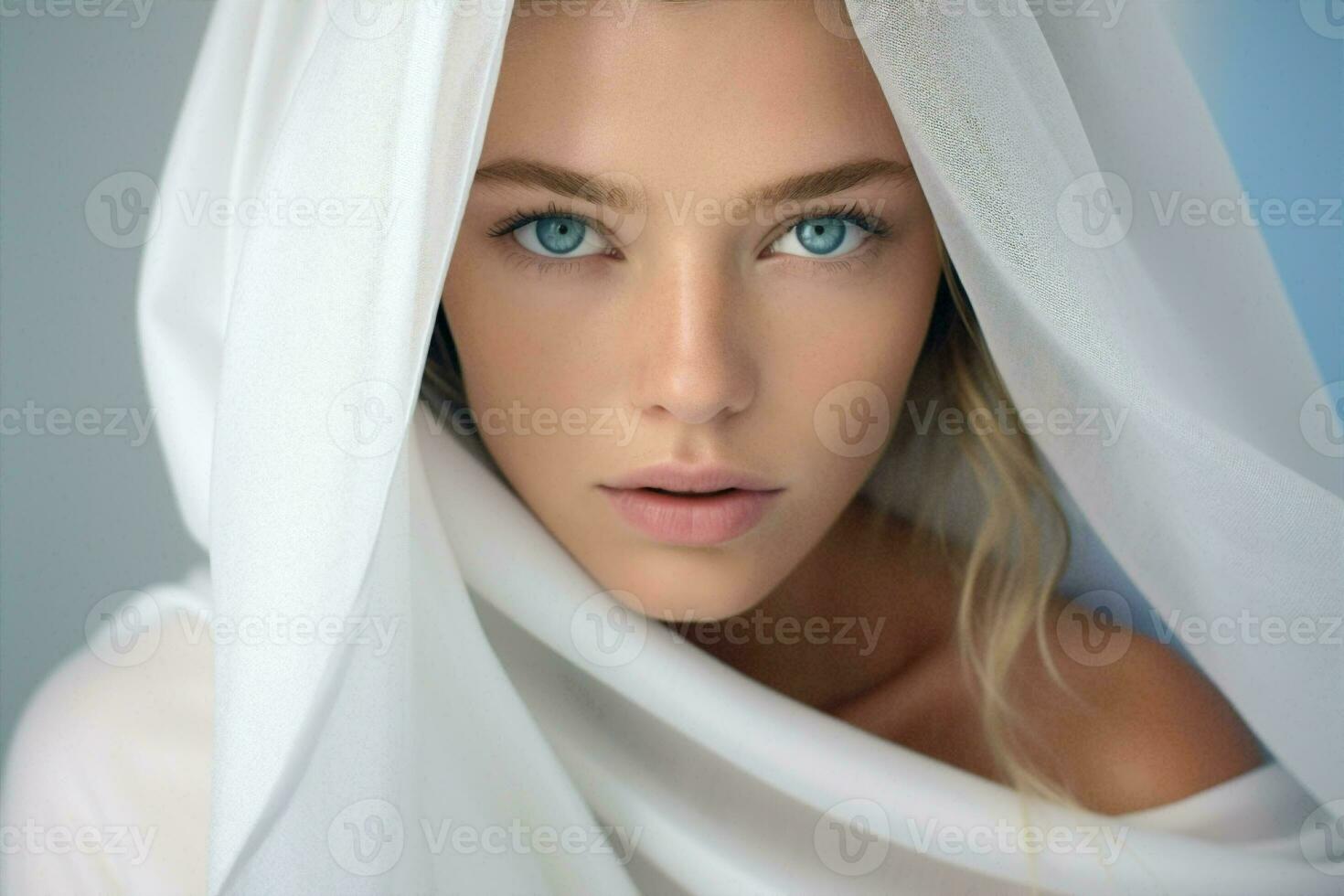 femme portrait blanc visage Contexte beauté photo